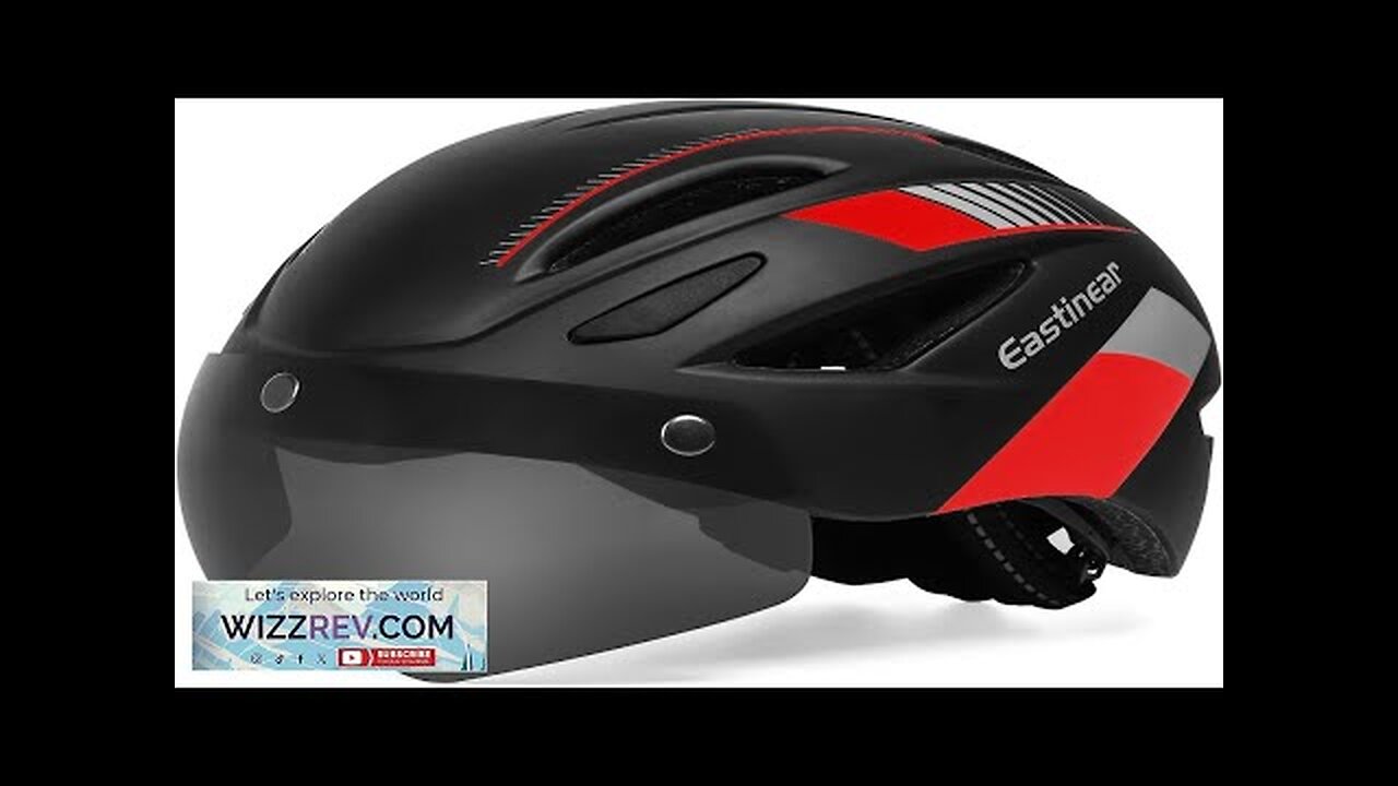 EASTINEAR Adults Bike Helmet Magnetic Goggle Cycling Helmet with USB Rechargeable Taillight Review