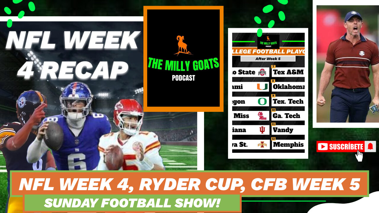 NFL Week 4 Round-up, CFB Week 5 Recap, & Ryder Cup Finale!