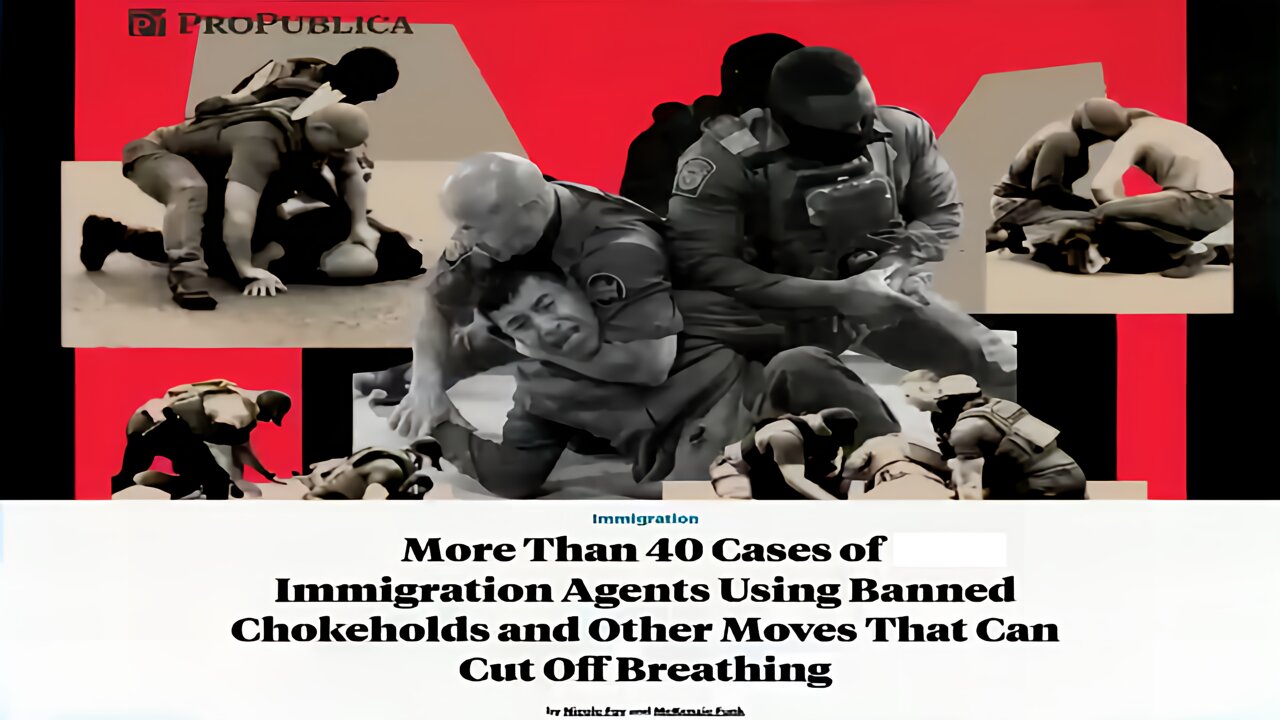 ICE Using Illegal Banned Chokeholds On US Citizens