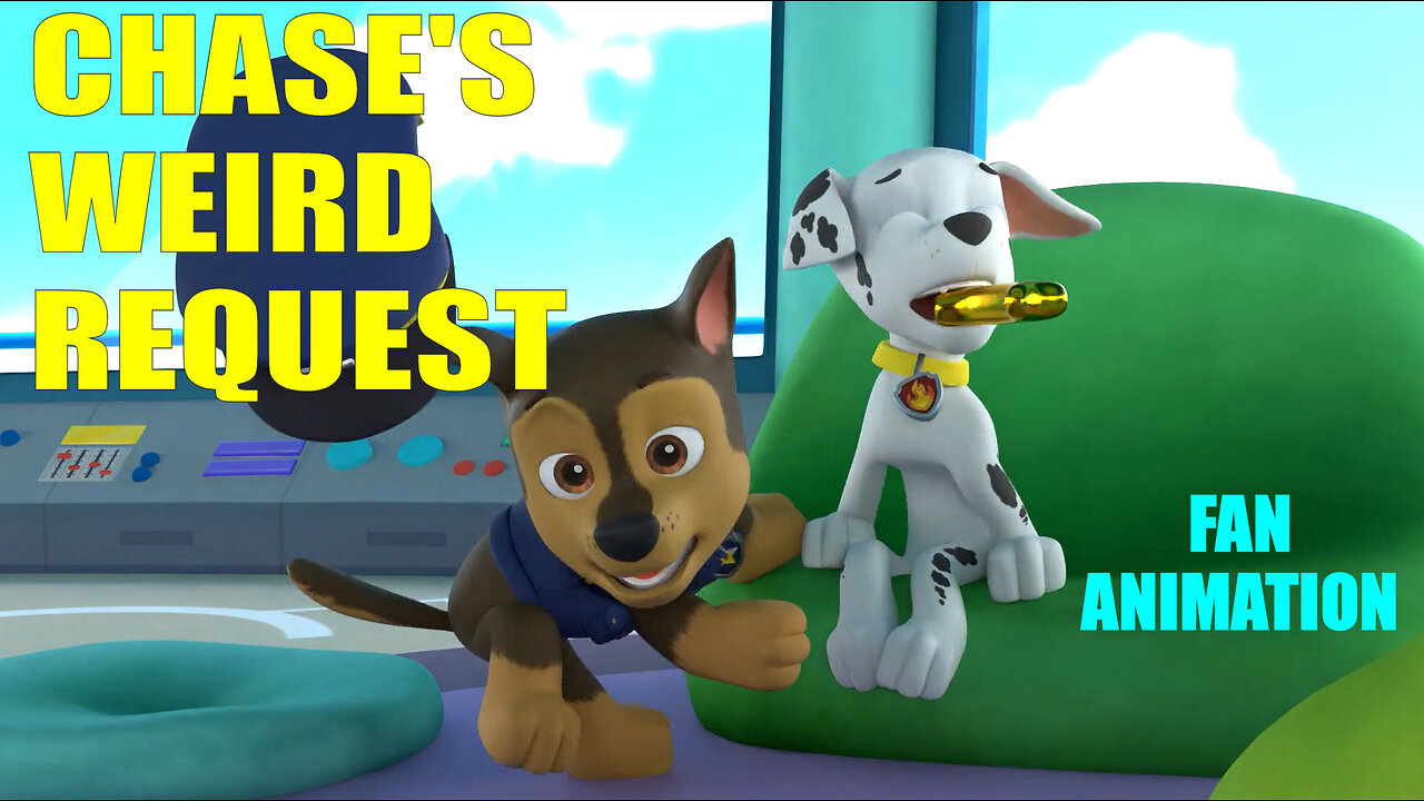 PAW Patrol fan animation - Chase's Weird Request (Amazing World of Gumball Audio)