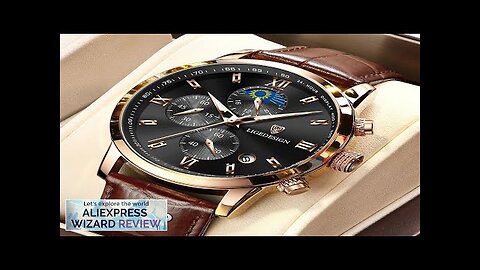 New Men's Watches LIGE Top Brand Luxury Men Wrist Watch Leather Quartz Review