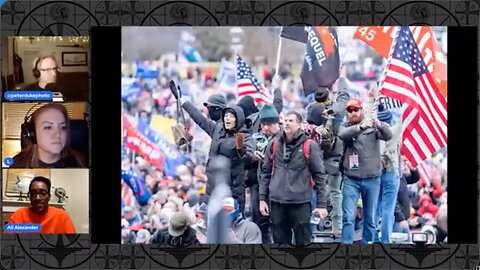 Clearview AI user Peter Duke (biz partner: Chuck Johnson, creator) J6 with Ali Alexander and L