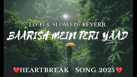 BAARISH MEIN TERI YAAD (Female Version) 💔 | Slowed + Reverb | Sad Romantic Lofi Song 2025 🌧️