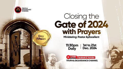 CLOSING THE GATE OF 2024 WITH PRAYERS | END OF THE YEAR PRAYERS | OLUKOYA NIGHT PRAYERS | DAY 15