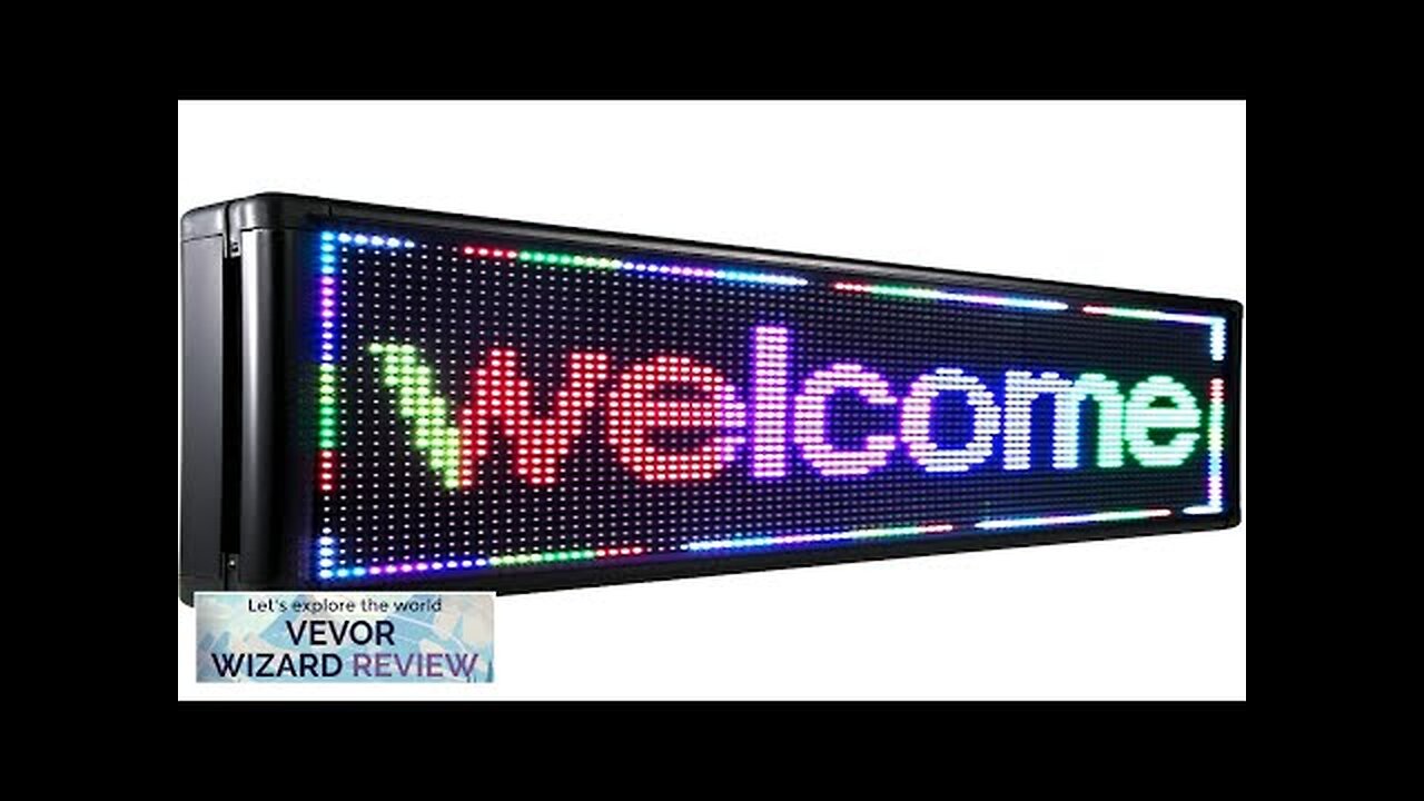 VEVOR Led Sign 40" x 15" Digital Sign Full Color Color Indoor Review