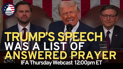 Trump's Speech was a List of Answered Prayer