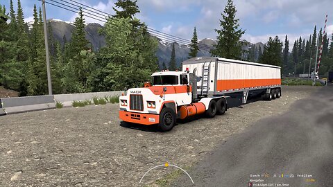 ATS, Uphill 7% grade, Mack R, 42 t, manual transmission