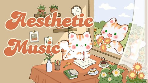 Aesthetic Music✨🌟 Lofi Kitty🏵️1 Hour Cafe Song🍨 Stream cafe☕ cute & relaxing 🎶 Make Your Day Better💖