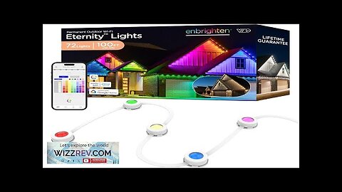 Enbrighten Eternity Permanent Outdoor Lights 100ft 72 RGBWIC LEDs White Eave Lights Review