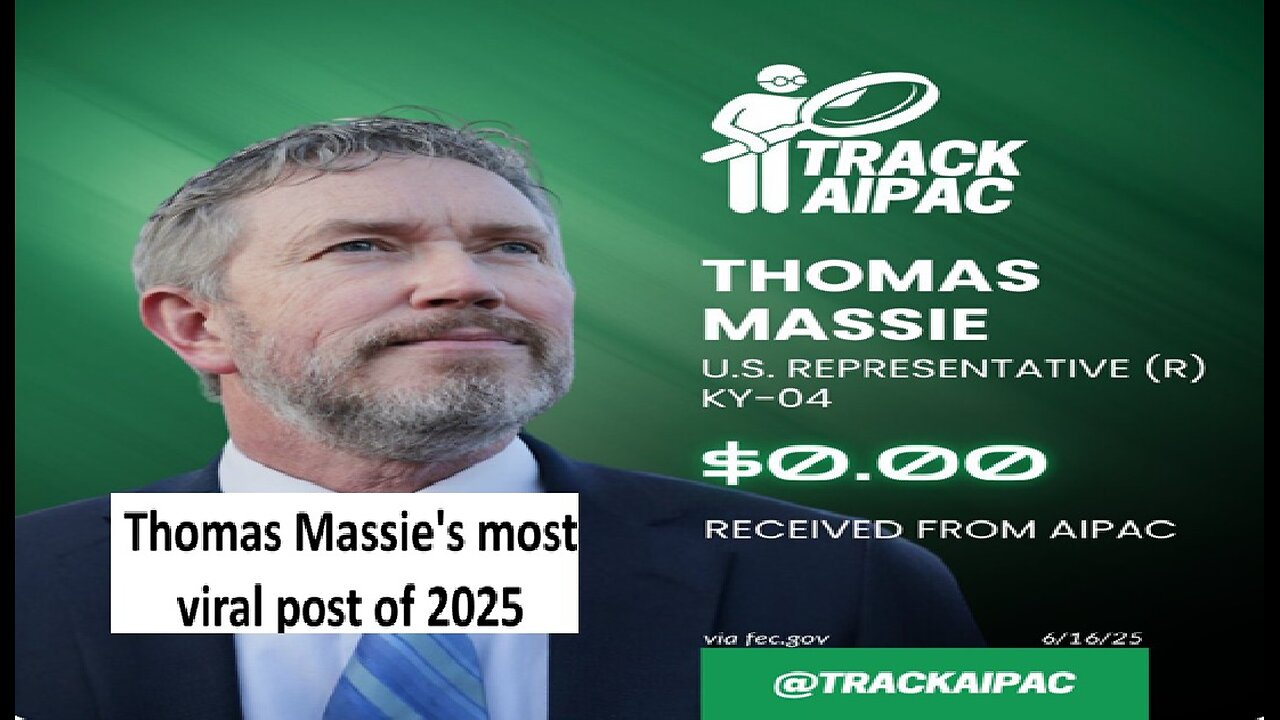 Thomas Massie post 0 dollar AIPIC recipient goes viral, mostly positive
