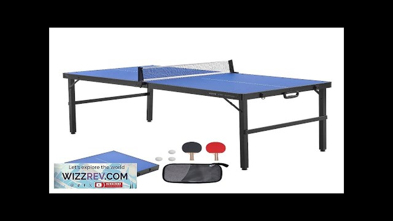 VEVOR Mid-Size Ping Pong Table Foldable Table Tennis Game Table Indoor Review