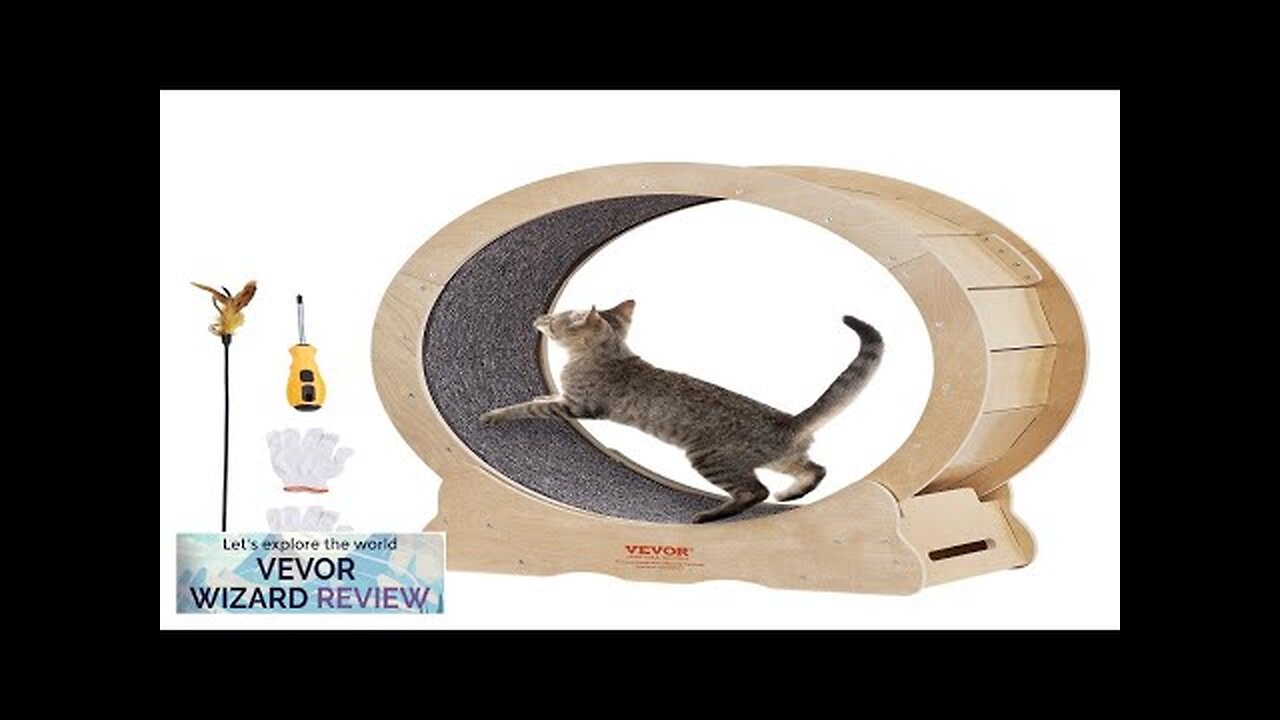 VEVOR Cat Exercise Wheel Large Cat Treadmill Wheel for Indoor Cats 29.5 Review