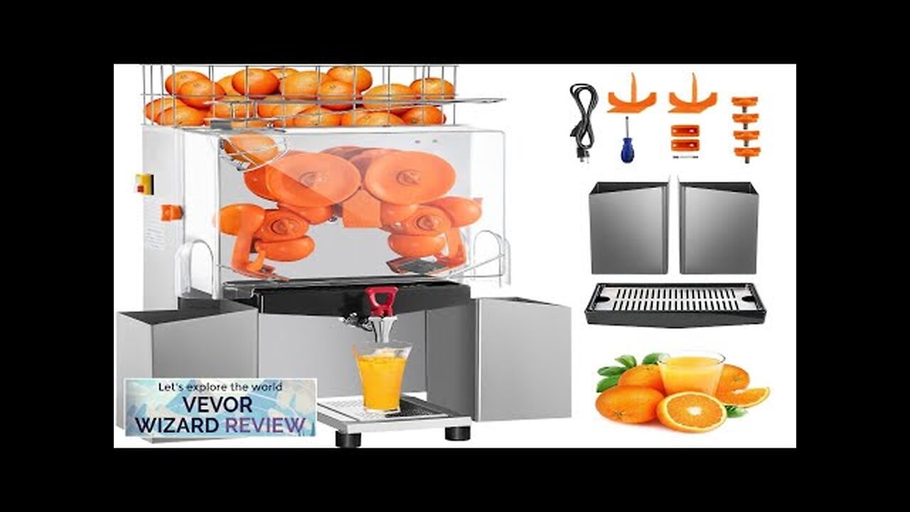 VEVOR Commercial Juicer Machine with Water Tap 110V Juice Extractor 120W Orange Review