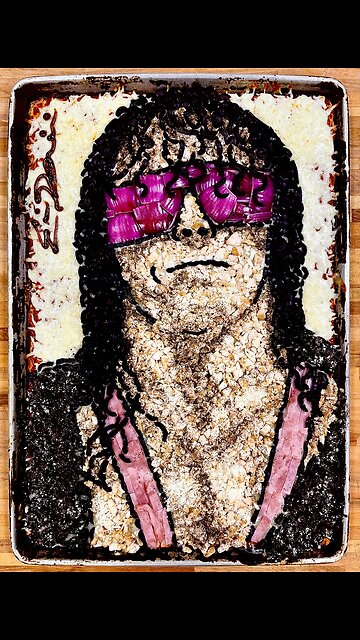 Bret Hart Pizza Art
