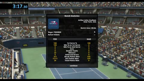 Tennis Elbow 4 Federer vs Nadal Court Level View