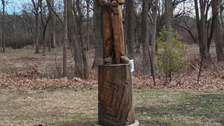 Amboy City Park Wood Carving Art | Amboy, IL.