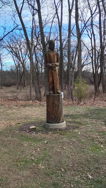 Amboy City Park Wood Carving Art | Amboy, IL.