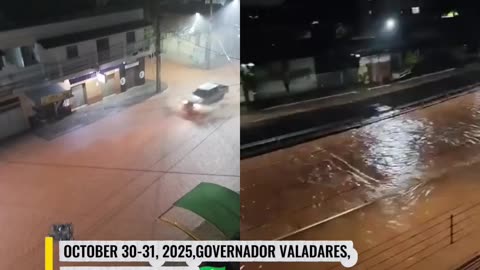 OCTOBER 30-31, 2025,GOVERNADOR VALADARES, MINAS GERAIS, BRAZIL 🇧🇷 A HEAVY DOWNPOUR