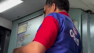 It's the culture nobody even blinks as they see him throwing the rubbish out of the train,