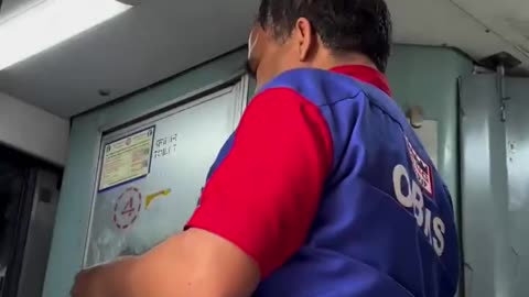 It's the culture nobody even blinks as they see him throwing the rubbish out of the train,