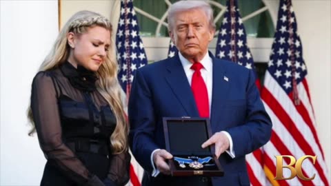 Erika Kirk accepts Presidential Medal of Freedom honoring late husband Charlie Kirk