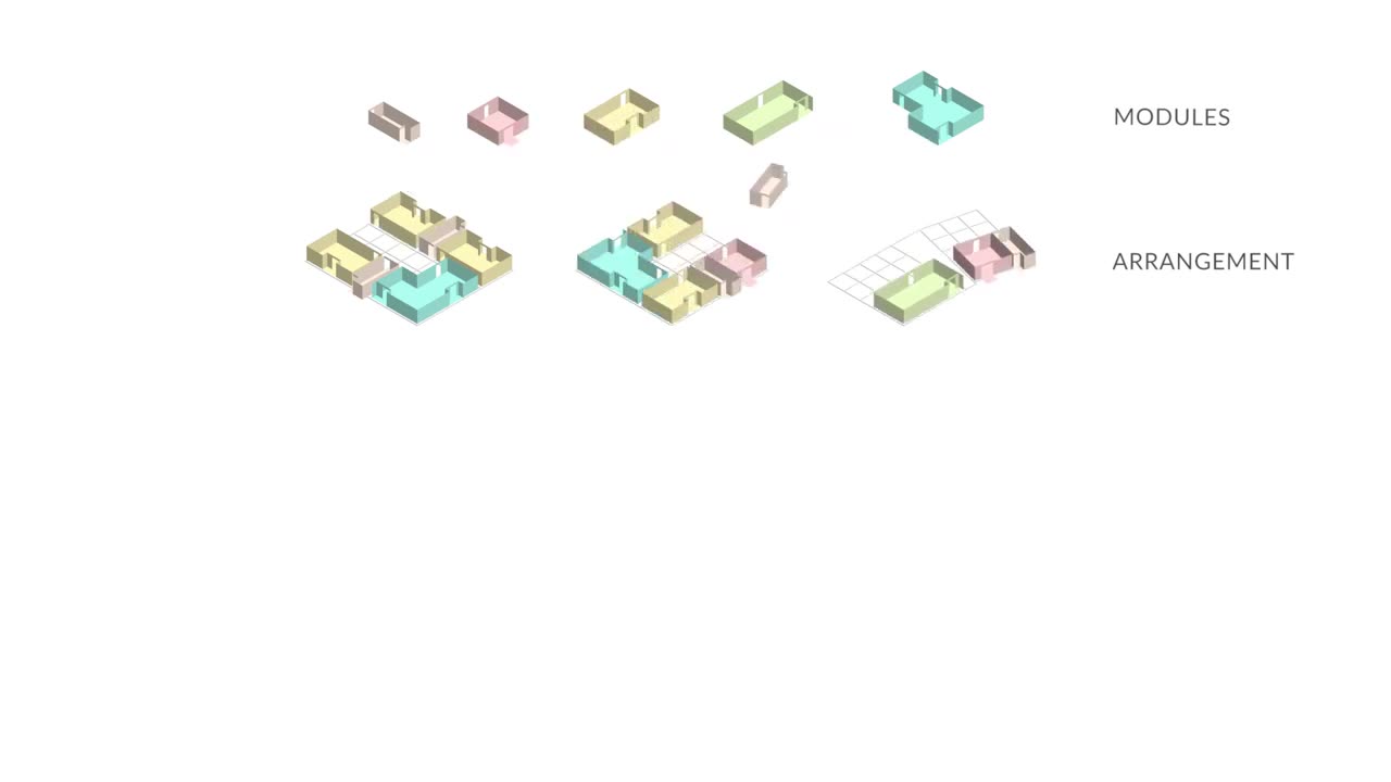 Modular System tile apartments