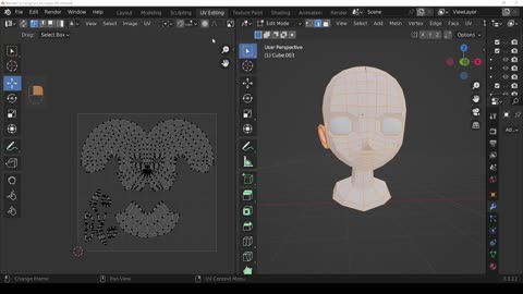 Blender basic - Los mapas UV - cabeza