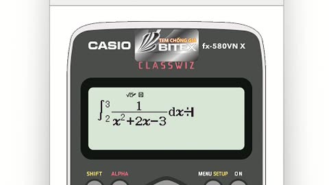 Thủ thuật CASIO: Biết ∫_2^3 1/(x^2+2x-3) dx =a/b ln⁡(5/3)(a/b tối giản ,a,b∈N).Tính S=a^2+b^2
