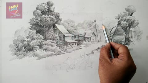 How To Draw A Landscape With Pencil Art