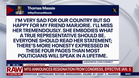 Why is Marjorie Taylor Greene resigning?