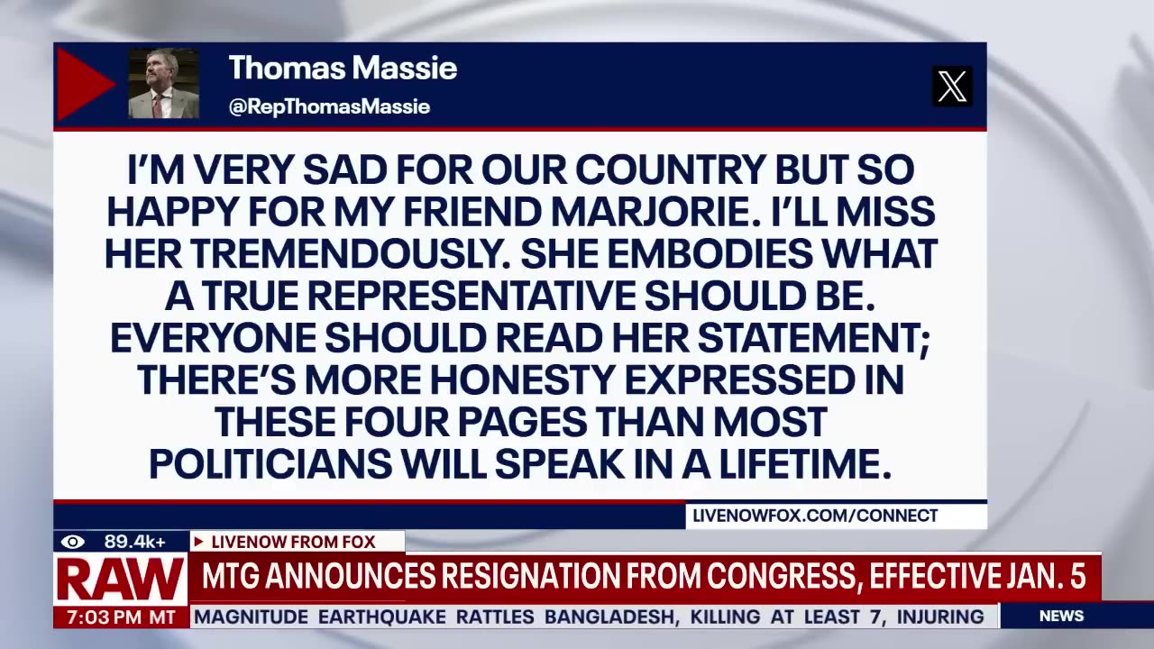 Why is Marjorie Taylor Greene resigning?