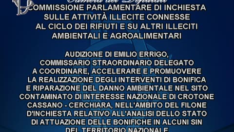 Roma - Rifiuti e bonifiche siti interesse nazionale, audizione Errigo (29.01.25)