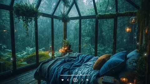 Cozy Bedroom with Rain and Chill lofi music