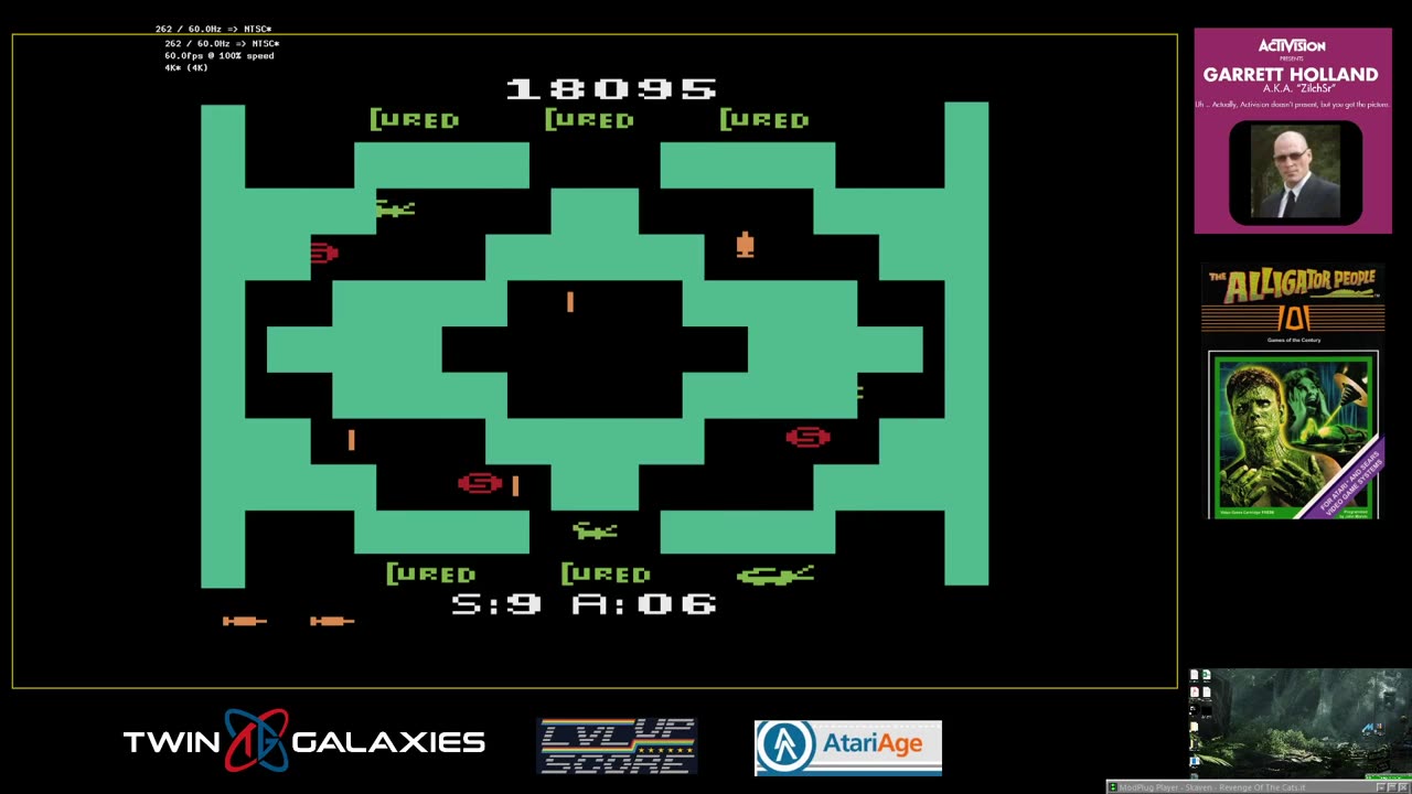 Atari 2600 EMU - Alligator People - Game 9 A/A - 60,675