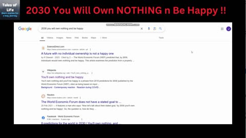 2030 You Will Own NOTHING n be Happy Apparently