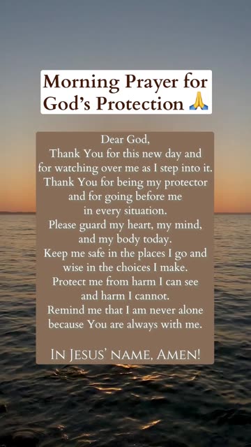 Morning Prayer for God’s Protection Today