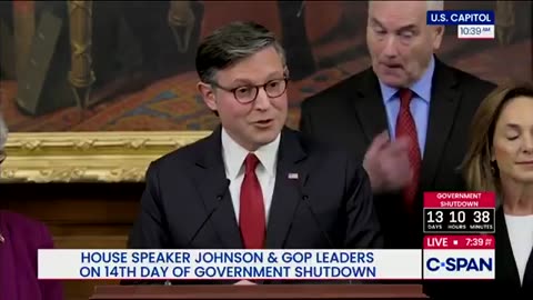 BREAKING: Speaker Johnson says that "if Democrats want to go to court, bring it,"...
