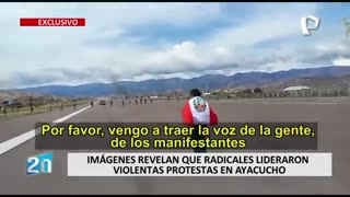 terroristas en las sombras tratando de imponer al terruco castillo pseudo protestas