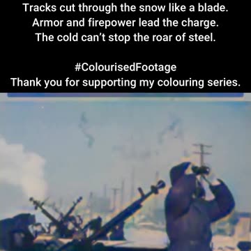 Steel on Tracks Soviet Armored Train Winter 1942 #ColourisedHistory