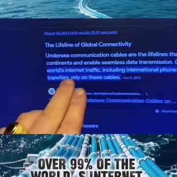 Most of the world's internet traffic passes through undersea cables, not via satellites