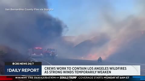 Los Angeles firefighters have a critical window to gain control of wildfires.