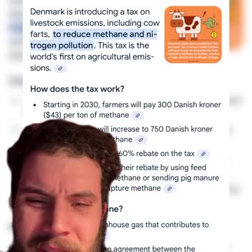 “Denmark has announced a new Law - The Cow Flactulanc Tax”