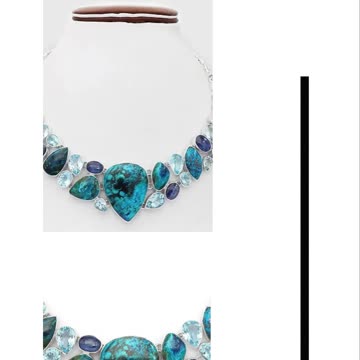 All Seeing Goddess Necklace Azurite Kyanite Blue Topaz #antouniquejewels #crystaljewelry #crystals