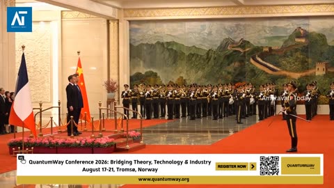 Macron Meets Xi Jinping: Grand Welcome Ceremony at Beijing Palace | China-France | Amaravati Today