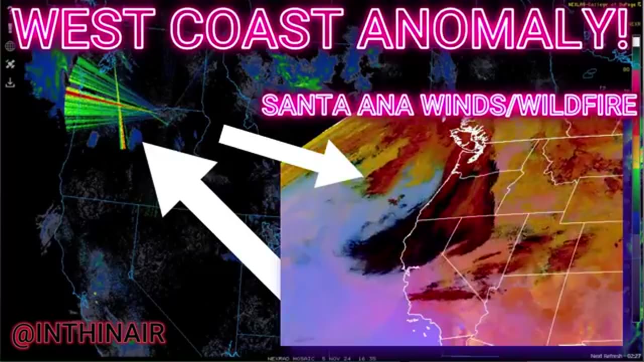 Fires Radar shows lazers from area 51