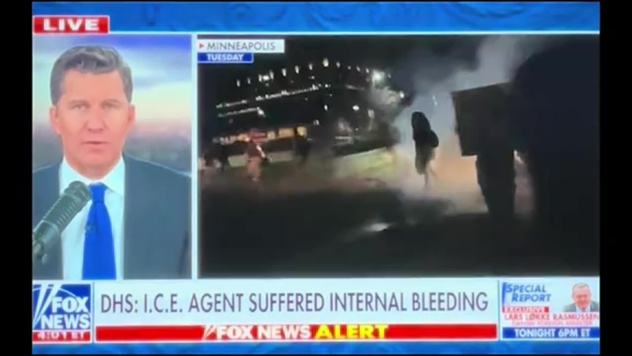 Ice Agent suffered internal bleeding to his torso after being struck