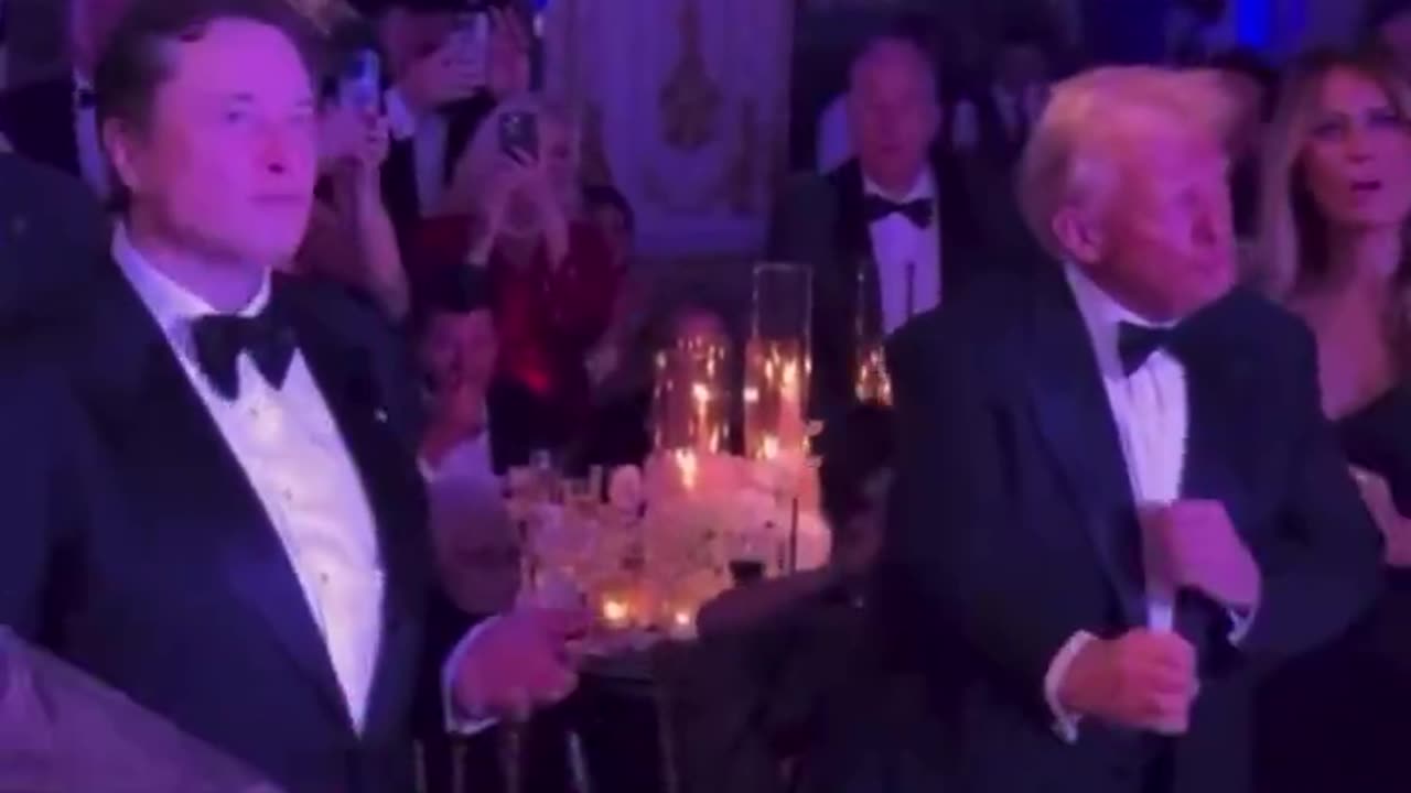 President Donald J. Trump, Melania Trump and Elon Musk doing the Trump dance.