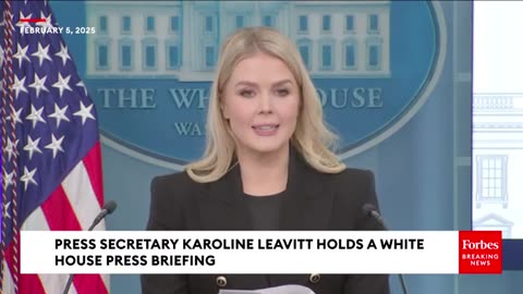 Karoline Leavitt Holds A White House Press Briefing