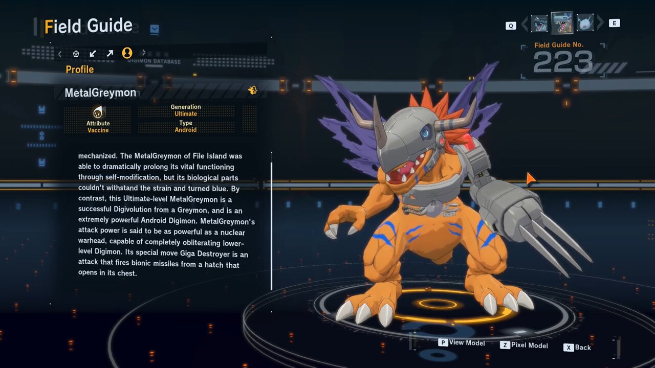 metalgreymon update dlc (1) all digivolution/de-digivolution/profile Digimon Story Time Stranger