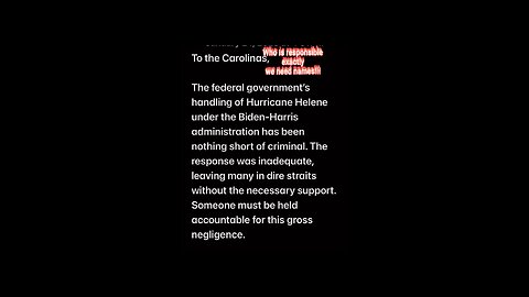 Demanding Accountability for the Disgraceful Handling of Disaster Response